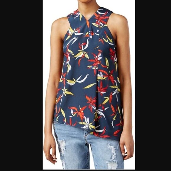 Rachel Roy Womens Asymmetrical-Hem Knit Blouse - Size Small - Picture 1 of 2